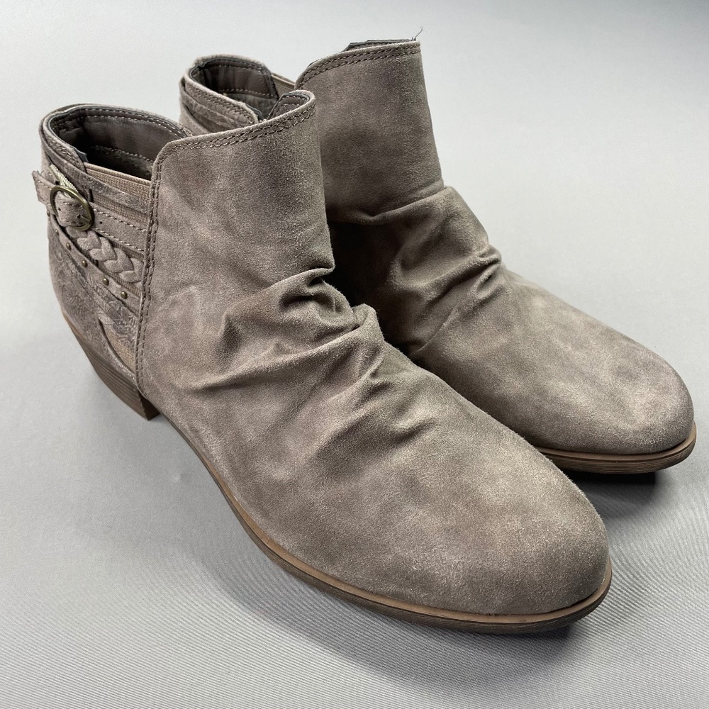 NEW Sugar Shoes Womens 10 brown faux leather Tali ankle boots booties boho indie